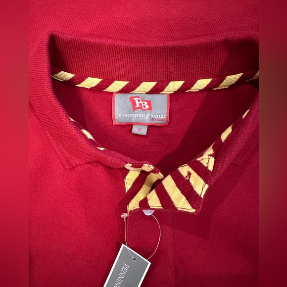 Pennington & Bailes Mens Polo Red Shirt Size M NWT - Picture 4 of 7